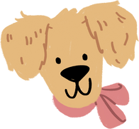Doodle Headshot of a Golden Retriever